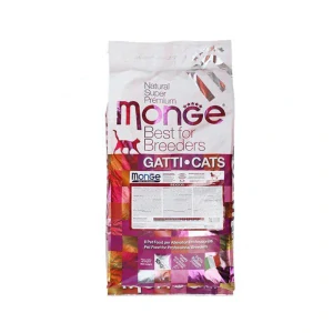 MONGE Best for Breeders Cat Indoor 10 kg granule s kuracím mäsom pre dospelé mačky žijúce v interiéri