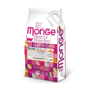 MONGE Best for Breeders Speciality Line Sterilised 10 kg monoproteínové granule s kačacím mäsom pre sterilizované mačky