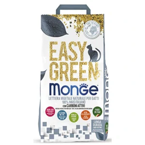 MONGE Easy Green 100% 10 l / 3,8kg kukuričná hrudkujúca podstielka s aktívnym uhlím pre mačky