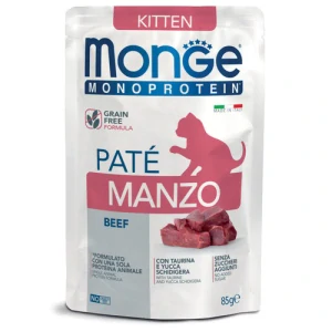 MONGE Kitten 85g hovädzia paštéta pre mačiatka