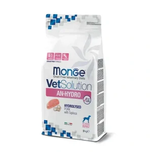 MONGE VetSolution An-Hydro 9kg kompletné dietetické krmivo pre psov s hydrolyzovanými bravčovými proteínmi