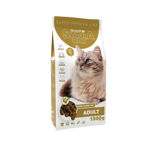 DELIKAN SUPRA CAT Adult Oliva oil 1,5kg superprémiové krmivo pre dospelé mačky s olivovým olejom