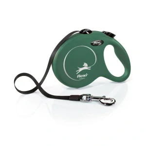 flexi Classic L samonavíjacie páskové vodítko 5 m do 50 kg olivovozelené