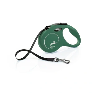 flexi Classic S samonavíjacie páskové vodítko 5 m do 15 kg olivovozelené