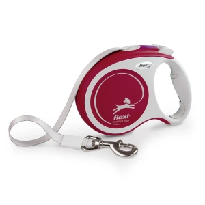 flexi Comfort Plus L samonavíjacie páskové vodítko 5 m do 60 kg červené