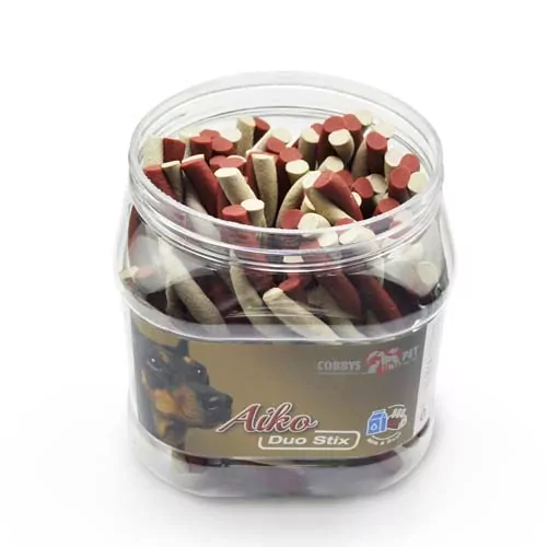 COBBYS PET AIKO Duo Stix 12cm Mlieko+Hovädzina