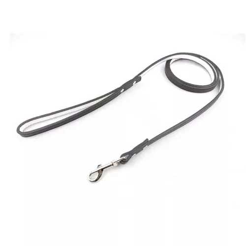 COBBYS PET Vodidlo kožené čierne s bielym podšitím 120cm/10mm