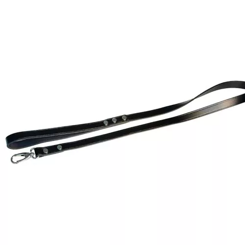 COBBYS PET Vodidlo z pravej kože čierne 120cm/20mm