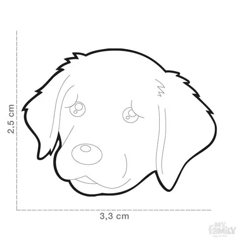 MF GOLDEN RETRIEVER 2,5x3,3cm gravírovateľný prívesok