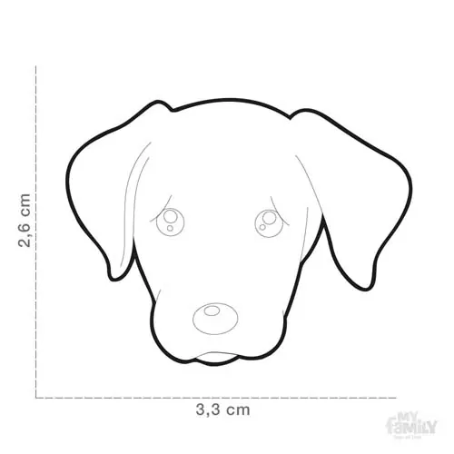 MF YELLOW LABRADOR 2,6x3,3cm gravírovateľný prívesok