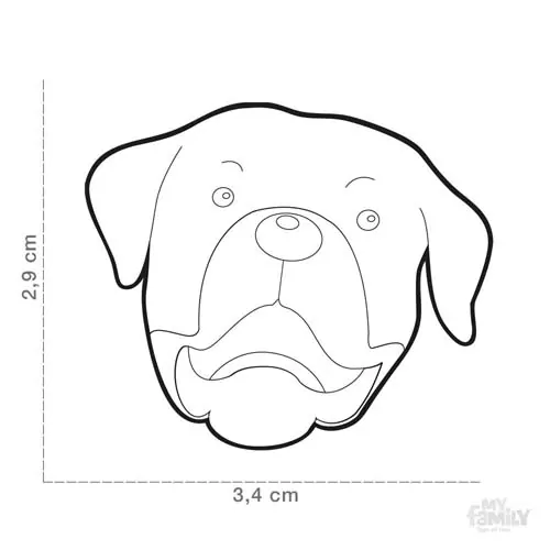 MF ROTTWEILER gravírovateľný prívesok 2,9x3,3 cm