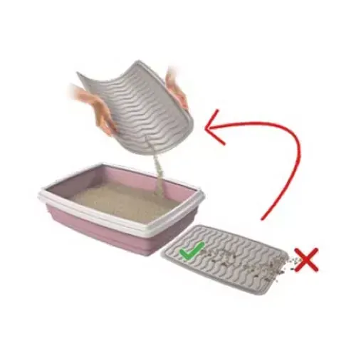 Sandy rohožka pred toaletu pre mačky