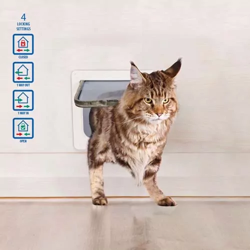 DUVO+ Priechodné plastové dvierka s tunelom 23,3x25cm