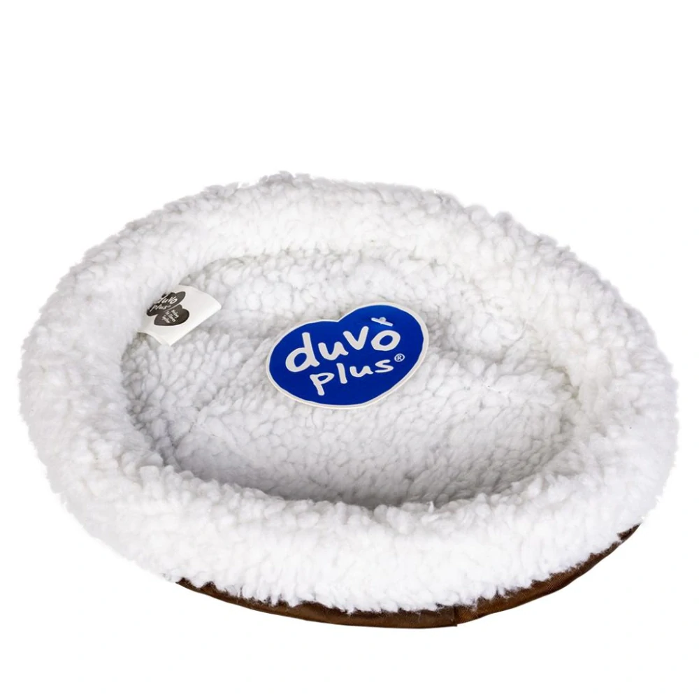 DUVO+ Oválne ležadlo z ovčej kože 50x35cm pre mačky