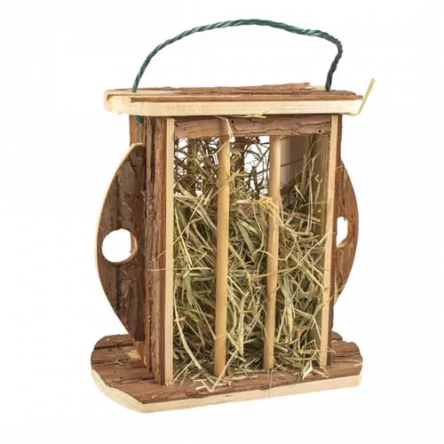 DUVO+ Drevený prírodný stojan na seno 20x12x20cm