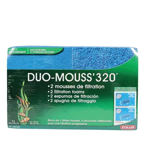 ZOLUX DUO-MOUSS 320 filtračný molitan 320x200x45mm 2ks
