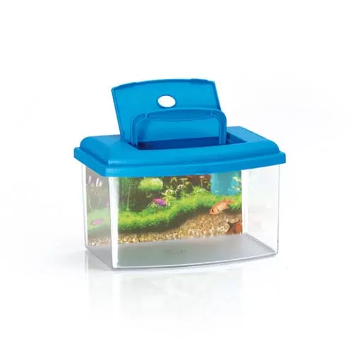 COBBYS PET Akvárium plastové 1, s krytom a pozadím 22x16x14cm 3l