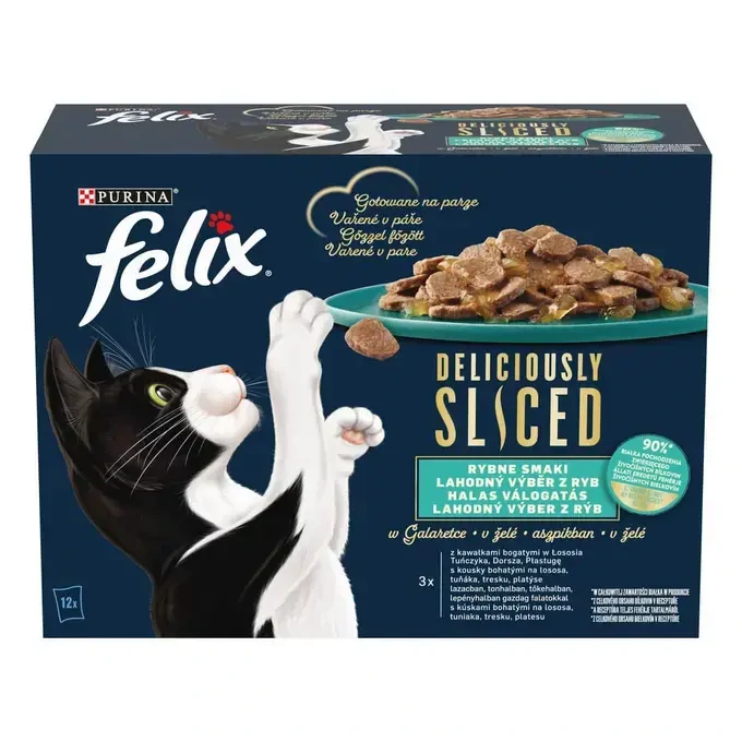 FELIX® Deliciously Sliced multipack Fish Selection 12×80 g
