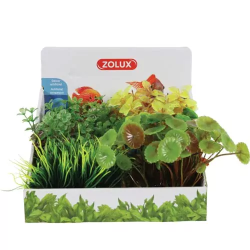 ZOLUX Sada umelých rastlín 6ks Small 18cm typ B
