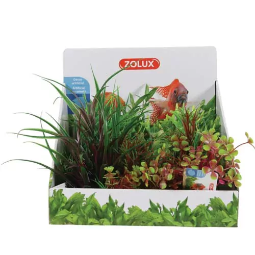 ZOLUX Sada umelých rastlín 6ks Small 26cm typ A