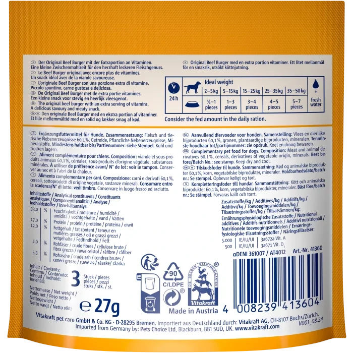 Vitakraft Beef Burger 3ks
