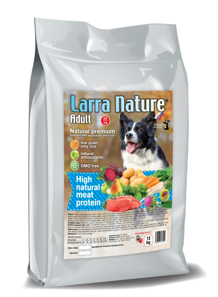 Larra Nature Adult Superprémium Malé a Stredné Plemená 26/14 3x12kg