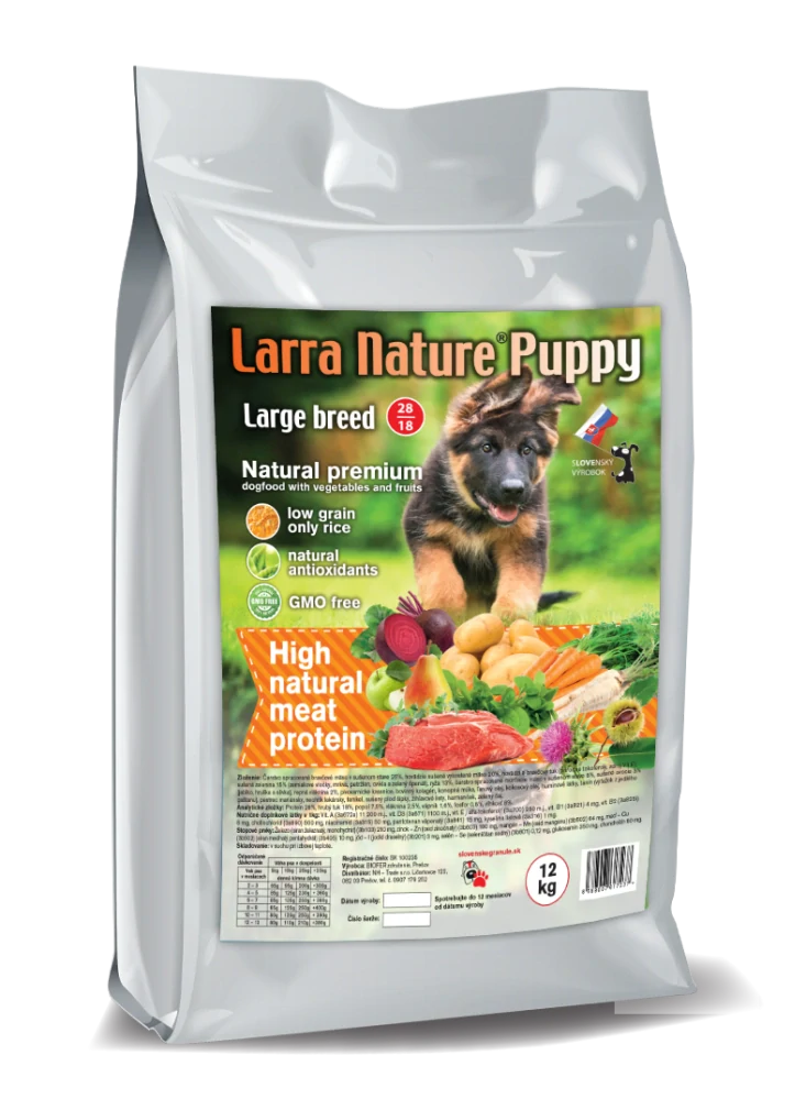 Larra Nature Puppy Veľké a Obrie plemená Superprémium 28/18 3x12kg