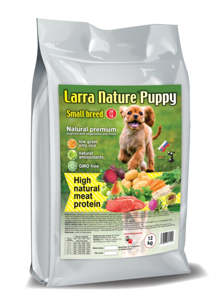 Larra Nature Puppy Malé a Stredné Plemená Superprémium 28/18 3x12kg