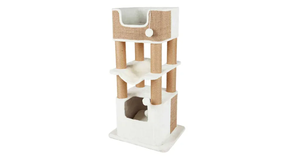 Škrabadlo LUCANO XXL 110 cm biele/béžové