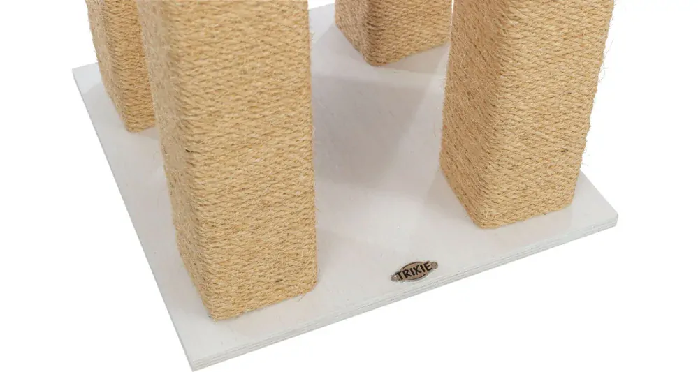 BE NORDIC škrabadlo JONTE, hranaté stĺpiky, domček s podestou, 115 cm