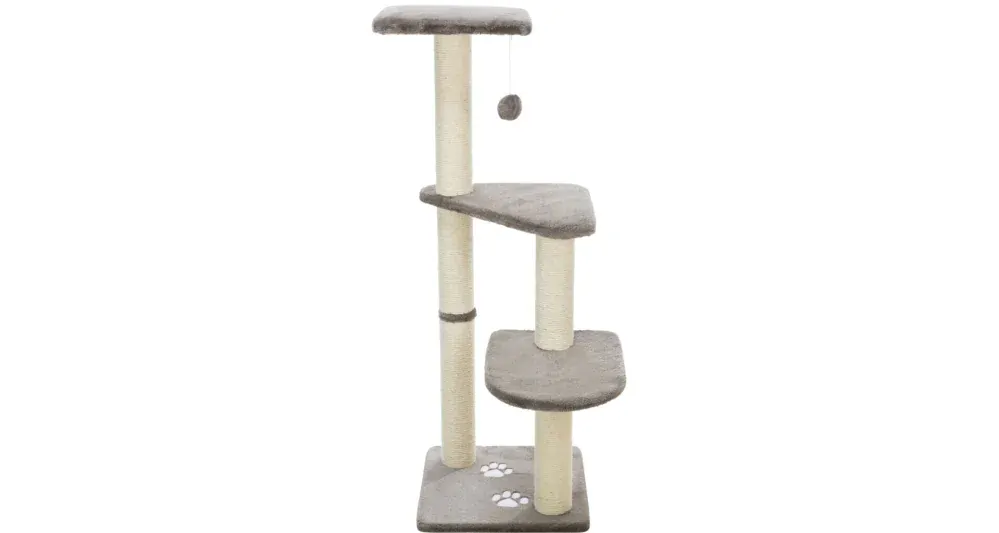 Škrabadlo ALTEA, 3 podesty, 117 cm / ø 9 cm, platinovo šedá