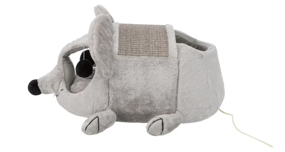 Plyšová myš LUKAS pelech s hračkou a škrabadlom 35x33x65cm