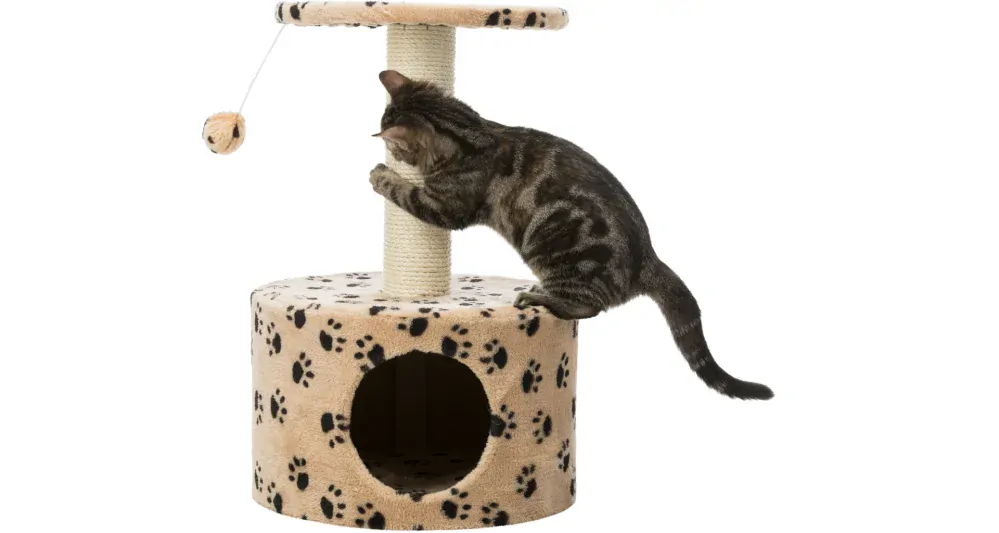 Škrabadlo TOLEDO 61 cm, - béžové s labkami