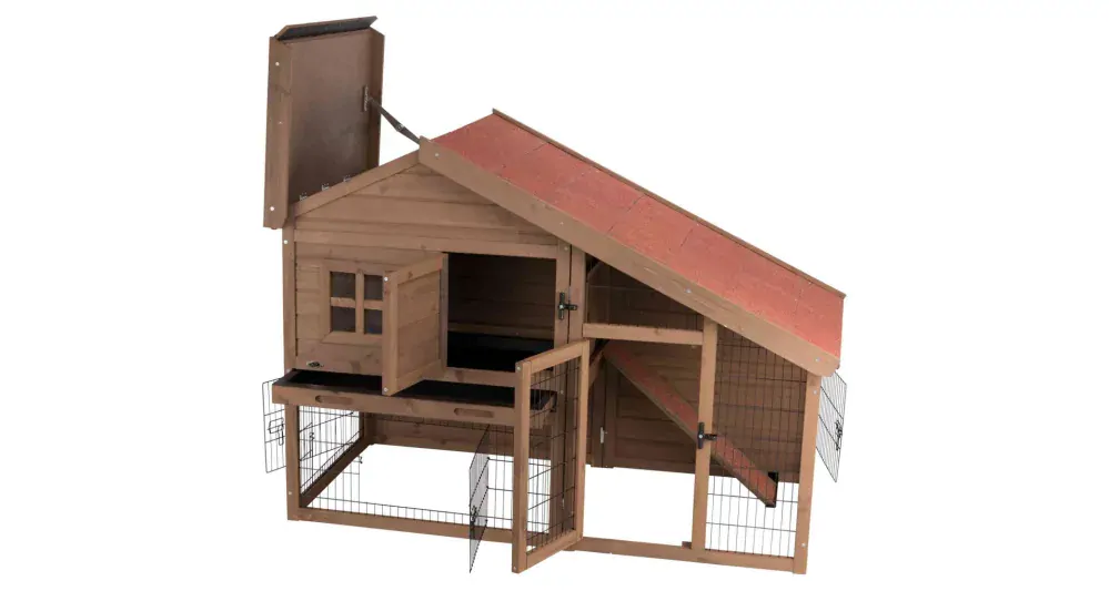 Natura drevený dom s výbehom pre králiky 151x107x80 cm