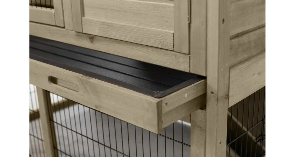 Natura mega králikáreň s výbehom, 124 x 102 x 78 cm, šedá/hnedá