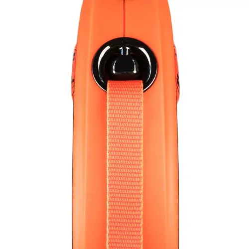 flexi Xtreme S popruh 5m, oranžová do 20kg s pružným Soft-Stop pásikom