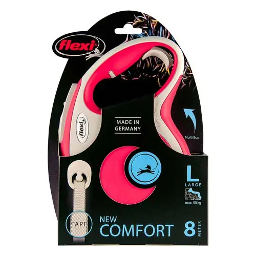Vodítko Flexi New Comfort páska L 8 m červené (do 50 kg)