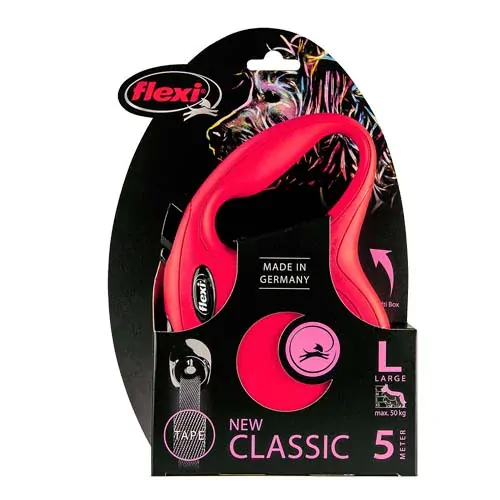flexi New Classic popruh L 5m červené do 50kg