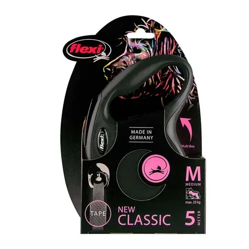 flexi New Classic popruh M 5m čierne do 25kg