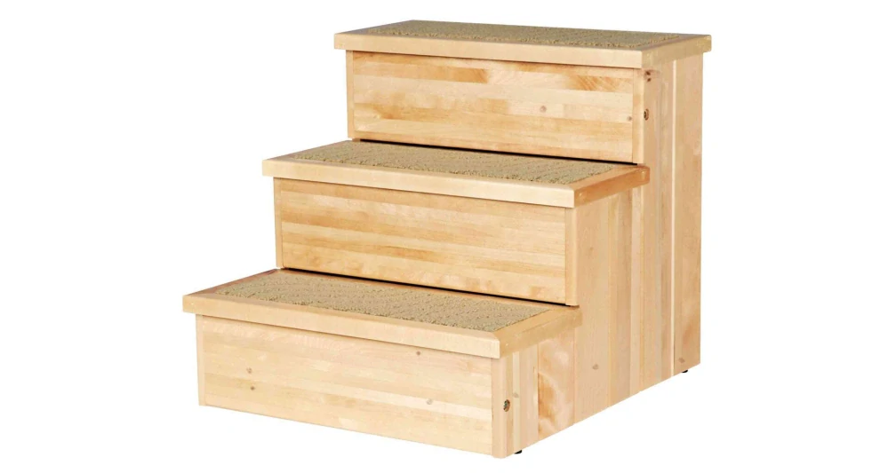 Drevené schody pre malé psy a mačky, max.50kg 40x38x45cm