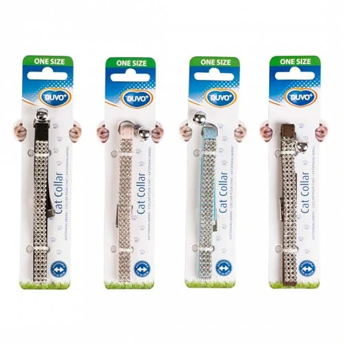 DUVO+ Obojok pre mačky zdobený kamienkami 20-30cm/10mm 1ks