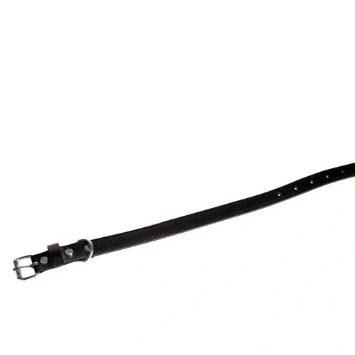 COBBYS PET Obojok z pravej kože čierny 35cm/25mm