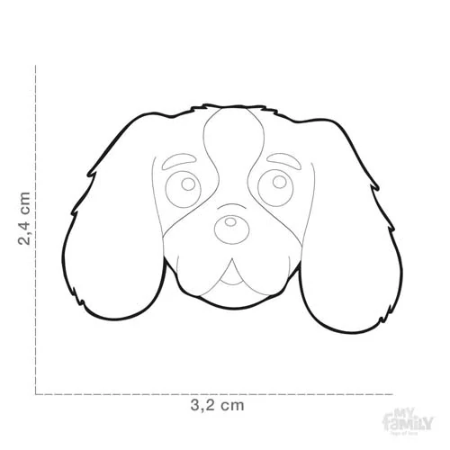 MF BLENHEIM CAVALIER KING 2,4x3,2cm gravírovateľný prívesok