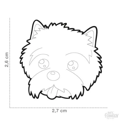 MF WEST HIGHLAND WHITE TERRIER 2,6x2,7cm gravírovateľný prívesok