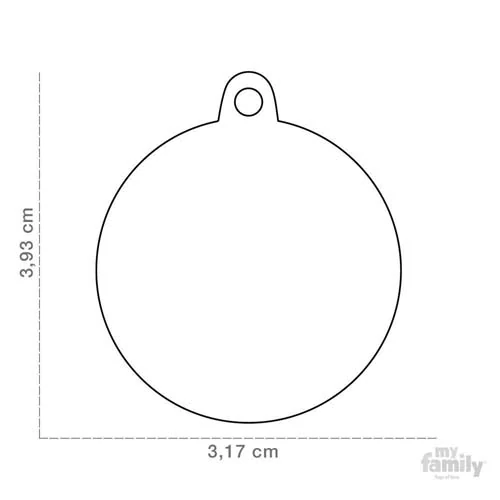 MF GREY BIG GLITTER CIRCLE BLACK PAW gravírovateľný prívesok 3,93x3,17cm