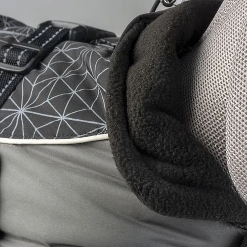 DUVO+ nepremokavá vesta pre psov XL 70cm sivá/čierna