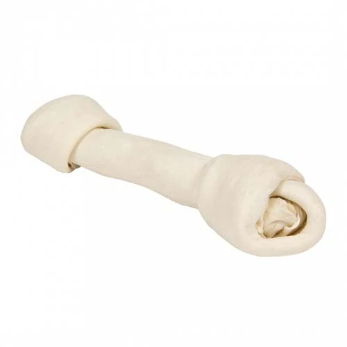 DUVO+ CELAN BONES! Uzol biely z byvolej kože 24cm 190g