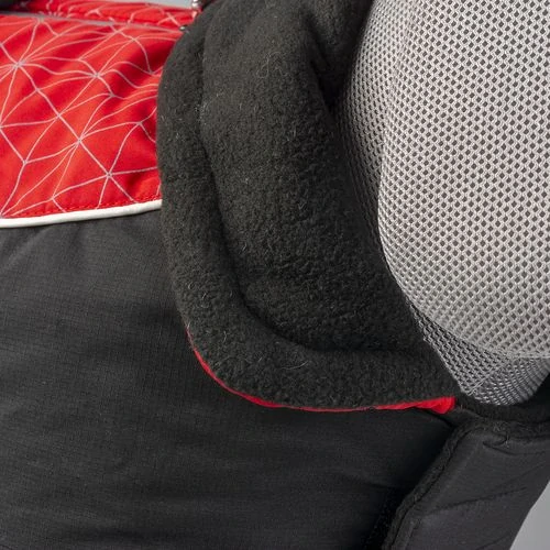 DUVO+ nepremokavá vesta pre psov XL 70cm červená/čierna