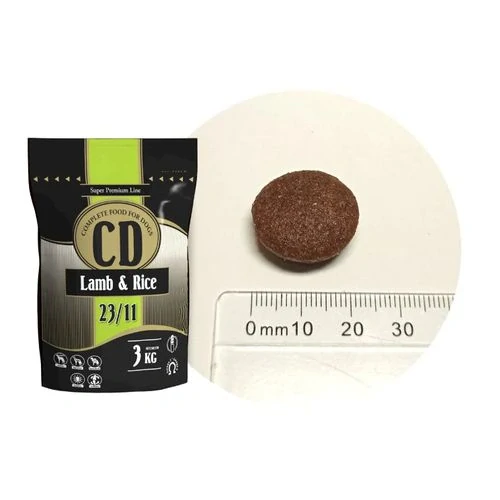 DELIKAN CD Lamb and Rice 23/11 3kg Kompletné superprémiové krmivo s jahňacím mäsom a ryžou pre psy stredných a veľkých plemien