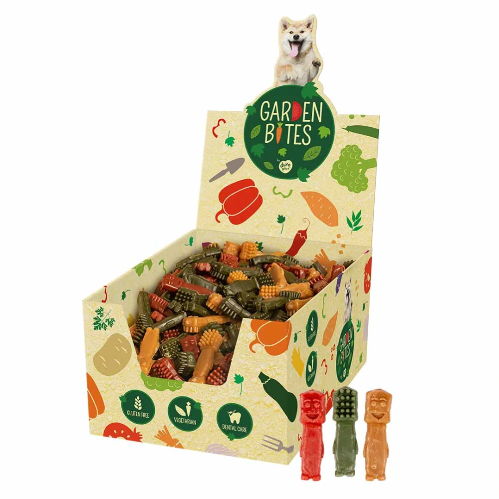 Pamlsok DUVO+ GARDEN BITES VEGAN TOOTHBRUSH S 5 cm, bal. 360x10 g